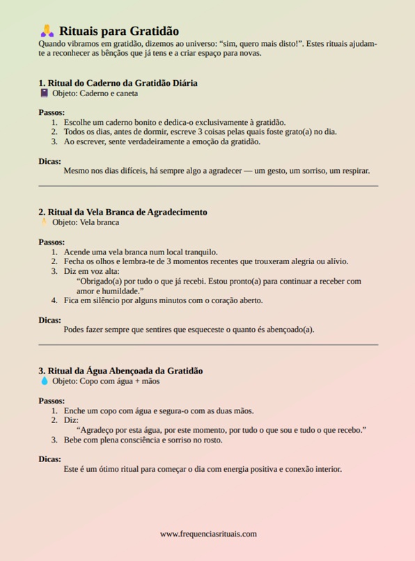 Rituais Transformações Prosperidade Amor Deus